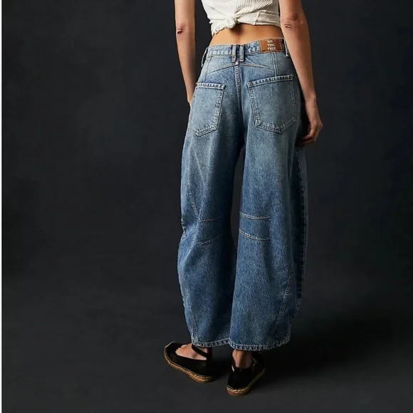 We The Free Lucky You Mid Rise Barrel Jean Size 28 - Picture 2 of 10
